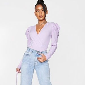 NEW W TAG Pretty Little Thing Lilac Bodysuit